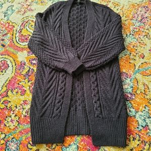 Blue chunky knit cardigan